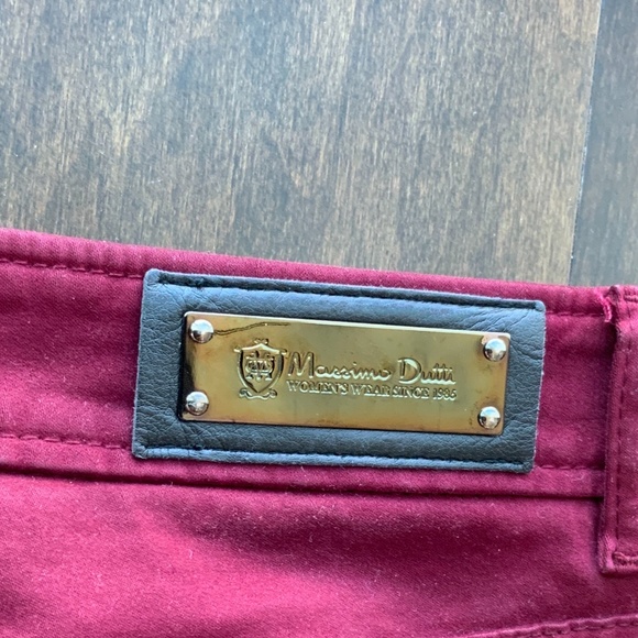 MASSIMO DUTTI Cropped Pants Burgundy Red. Size 6. - Picture 8 of 9